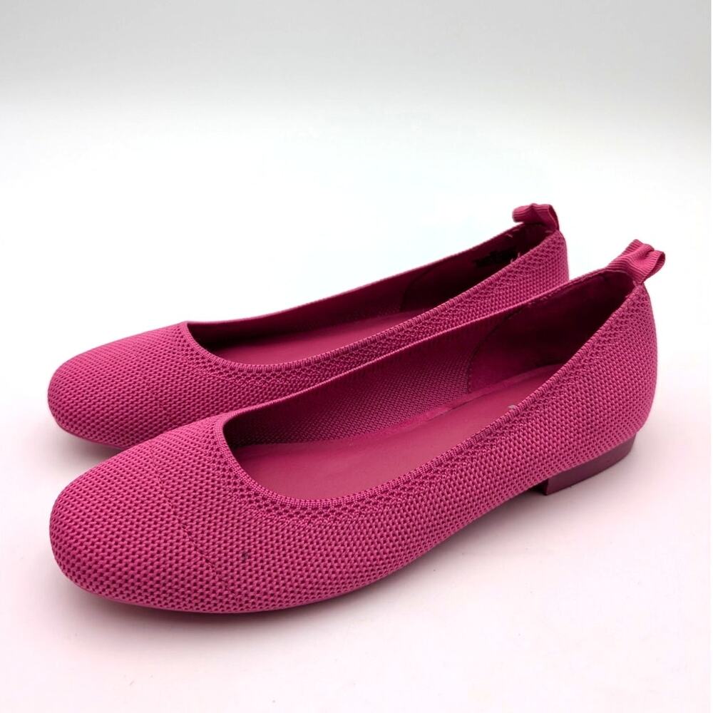MIA Raisa Stretch Knit Flat Shoes Round Toe Women's Hot Pink Size US6M EU36.5
